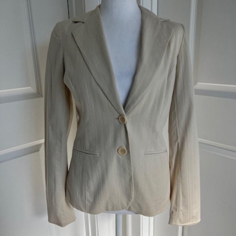KENNETH COLE NEW YORK - WOMENS BLAZER CREAM - SIZE 4